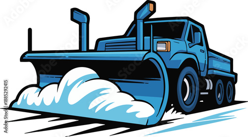 Stylized illustration of a blue and black ship cutting through turbulent wavy water