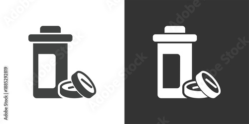 Psychotropic Medication icon. Solid glyph series icon