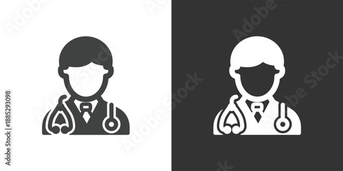 Psychiatrist icon. Solid glyph series icon