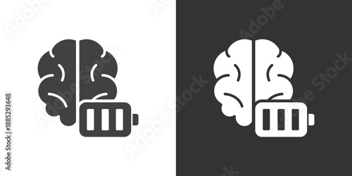 Mental Fatigue icon. Solid glyph series icon