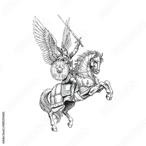 Hand Drawn Brave Women Goddess Vector