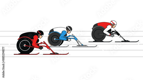 Paralympic sit ski racing: dynamic athletes in competitive sprint