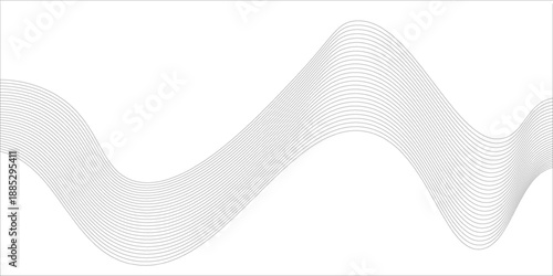 Abstract wave element for design. Digital frequency track equalizer. Stylized line art background. Vector illustration. Wave with lines created using blend tool.
