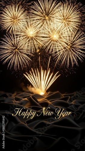 Wallpaper Mural Spectacular Fireworks Display Celebrating New Year Night with Bright Colors and Sparkling Lights. Torontodigital.ca