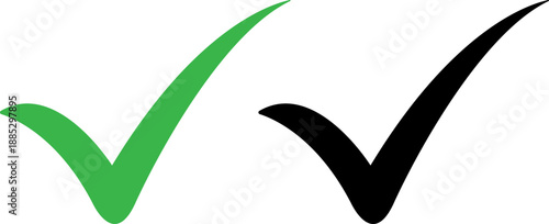 Green and black checkmark icons