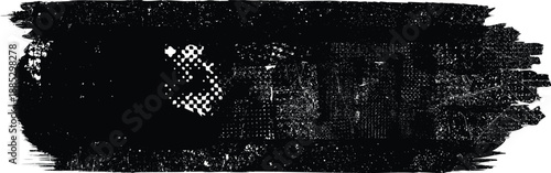 Grunge Paint Roller . Vector brush Stroke . Distressed banner . Black stripes isolated. paintbrush edge collection . Modern Textured shape . Dry border in Black . Bulge lines
