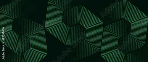 Green cyberspace hexagonal background. Hexagonal grid technology pattern. vector