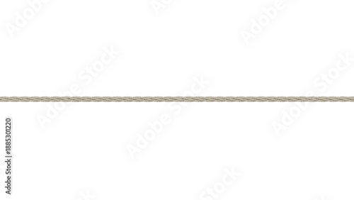 Thin White Rope on Black Background