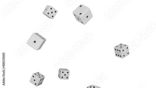 Photos Floating Dice Against Black Background