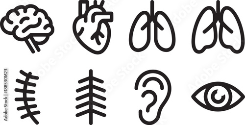 A variety of business and professional icons feature charts showing upward financial trends, targets, achievement trophies, and collaborative teamwork graphics.