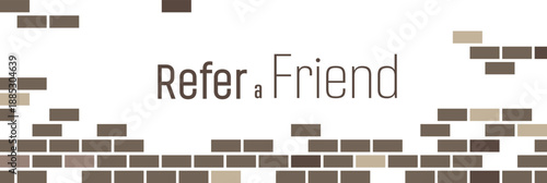 refer a friend sign on white background