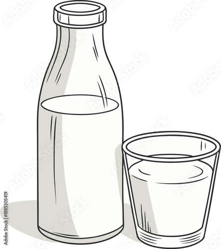 Realistic vector icon illustration milk jug in a splash of fresh milk isolated on white backgro