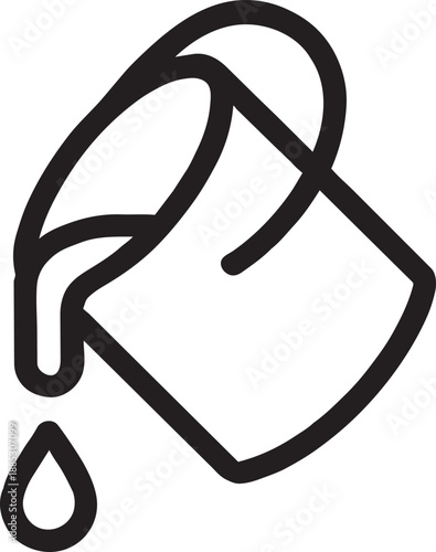 Graphic design paint bucket fill icon vector