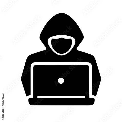 vector illustration of a man with laptop