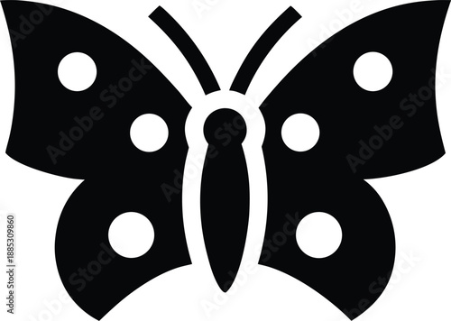 butterfly silhouette vector illustration on transparent background