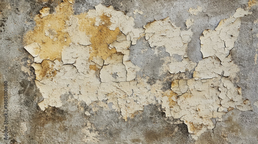 Obraz premium Cracked and Peeling Paint on Rustic Wall Surface