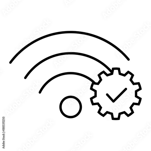 Maintenance vector icon. Technical support Illustration sign. Installing updates symbol. Bow logo.