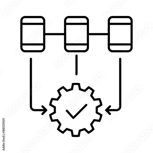 Maintenance vector icon. Technical support Illustration sign. Installing updates symbol. Bow logo.