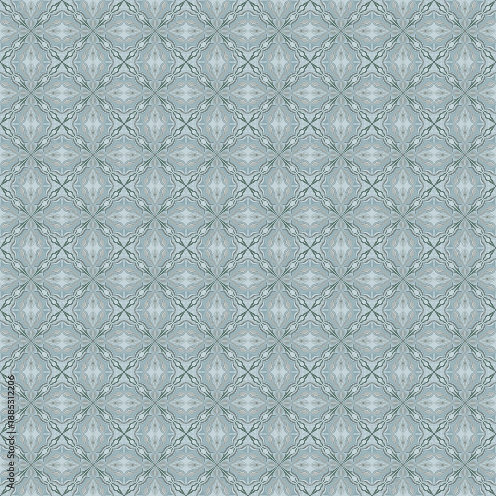 Fototapeta premium Soft Geometric Tile Pattern in Sage Blue Tones