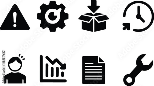 icon ui symbol set warning settings download history tools