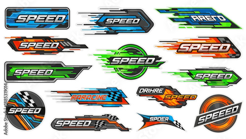 Assorted Speed Logos and Emblems Collection.