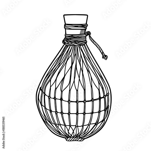 woven net dreams - minimalist line art marinade net clean simple | Clean, isolated vector art for creative projects.