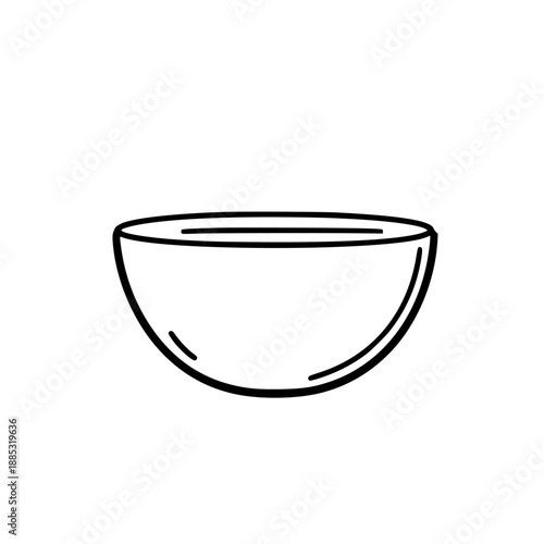 Empty Bowl Serenity | Clean, isolated vector art for creative projects.