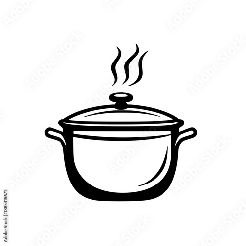 Culinary Delight: Classic French Marinade Pot Ready Cooking | Clean, isolated vector art for creative projects.