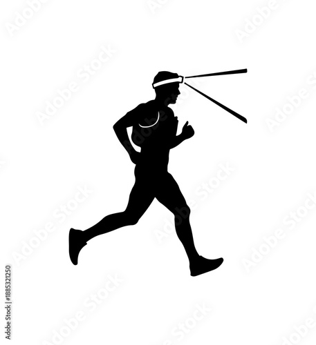 Baseball Player Swinging Bat Silhouette