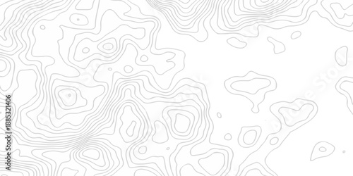 Black and white lines seamless Topographic map patterns, topography line map. Vintage outdoors style. The stylized height of the topographic map contour in lines and contours isolated on transparent.