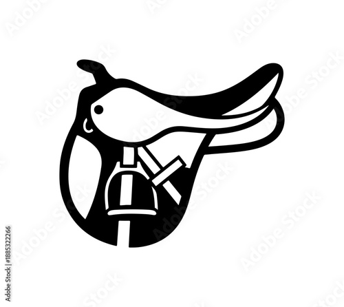Saddle Illustration for Equestrian Design