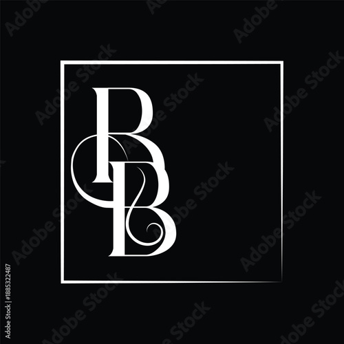 Initial letter BB logo design