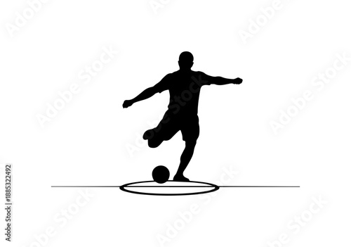 Silhouette of a Soccer Player