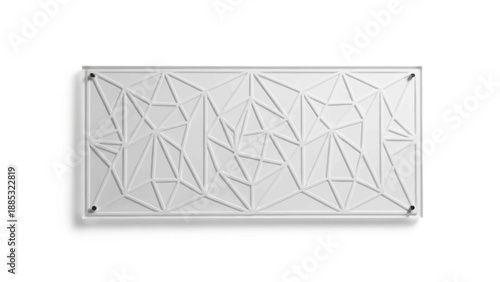 White Metallic Surface with Geometric Pattern.