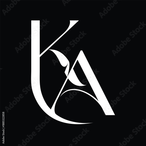 Initial letter KA logo design