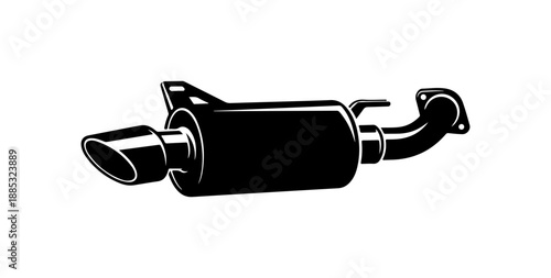 Car Exhaust Muffler Silhouette Design