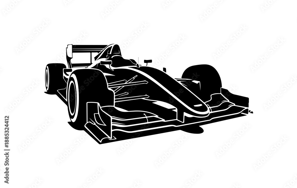 Naklejka premium Formula 1 Race Car Design Illustration