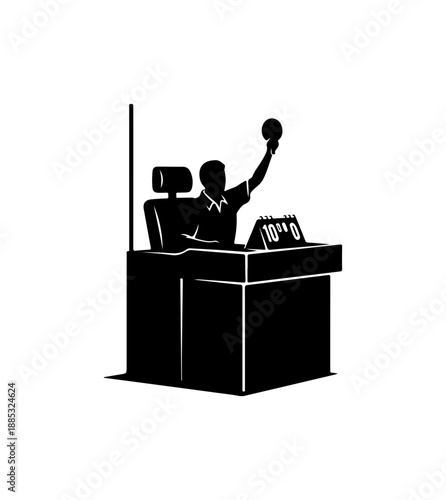 Silhouette of a DJ Performing