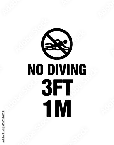 No Diving Warning Sign