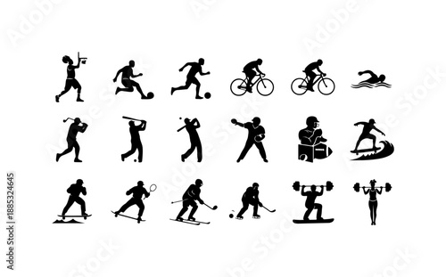 Collection of Various Sports Silhouettes