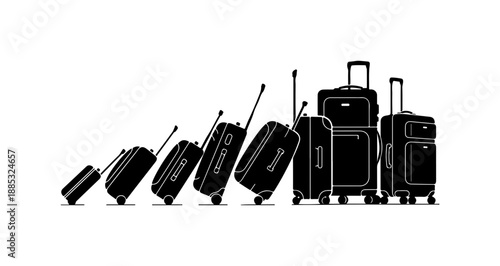 Collection of Black Suitcases