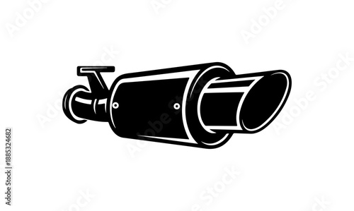 Car Exhaust Muffler Silhouette Design