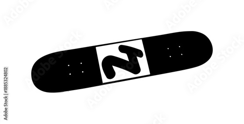 Black and White Skateboard Design
