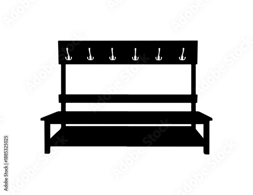 Modern Bench with Coat Rack