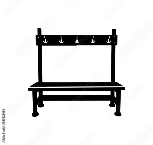 Modern Coat Rack with Bench