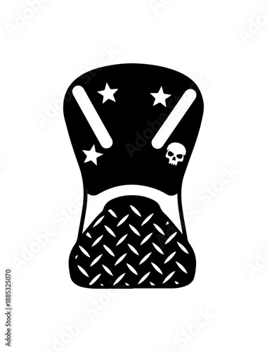 Black and White Starry Glove Design