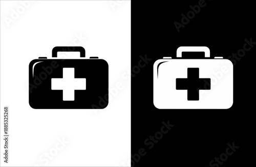 First aid kit medical emergency healthcare cross icon