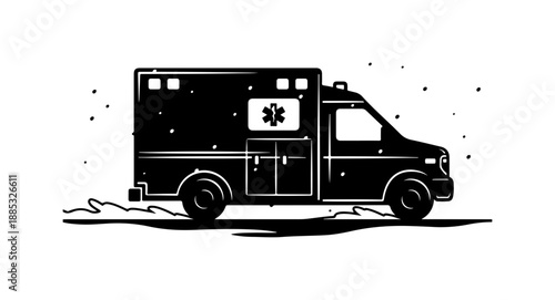 Emergency Ambulance Vehicle Illustration