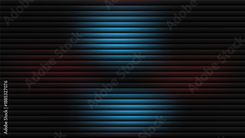 An abstract digital artwork featuring glowing blue lines on a dark surface with horizontal stripes pattern viewed from a straight-on perspective 116.ai file reference