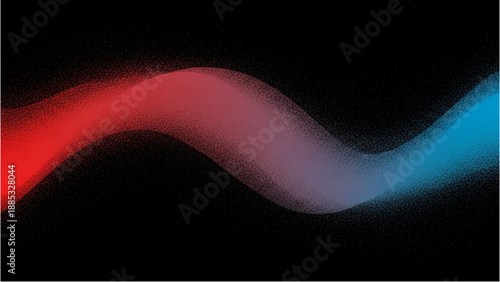 A wavy red to blue gradient line flowing across a dark background from left to right, appearing as illustration